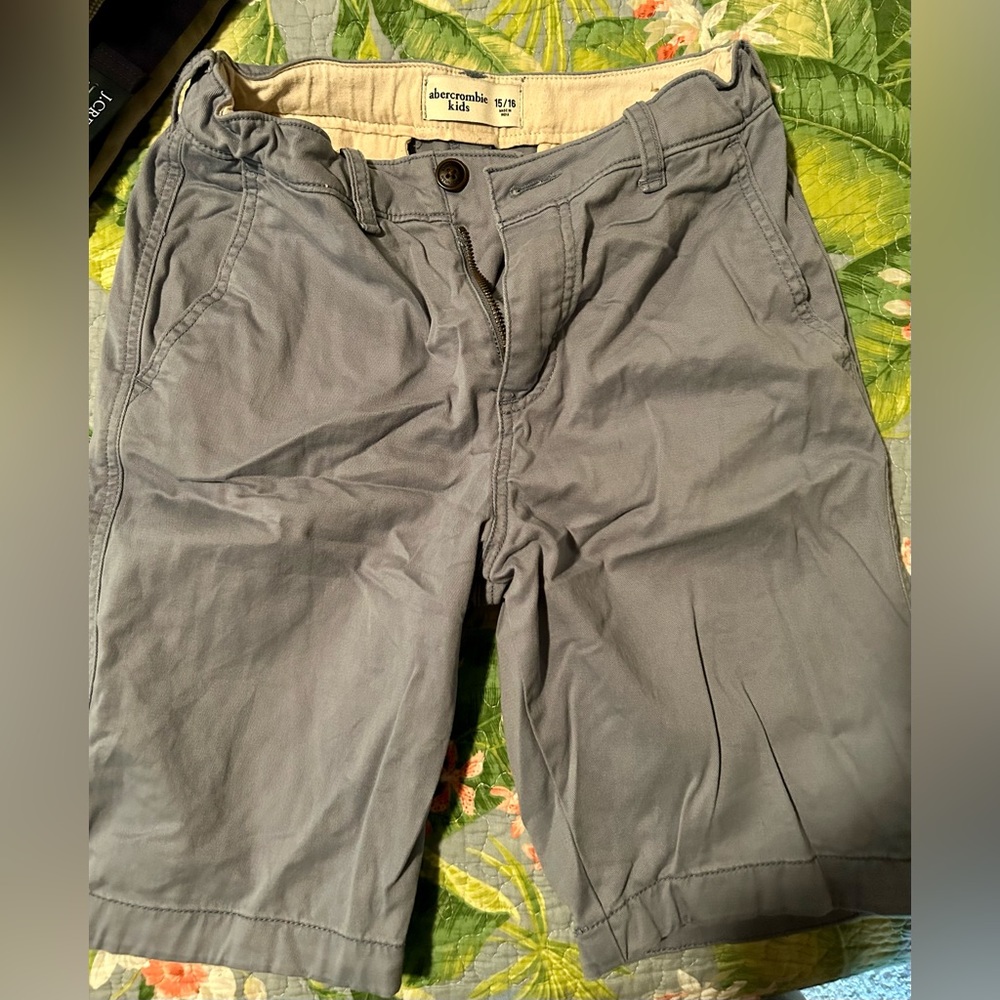 Abercrombie Kids Flat Front Khaki Shorts / Size 15/16